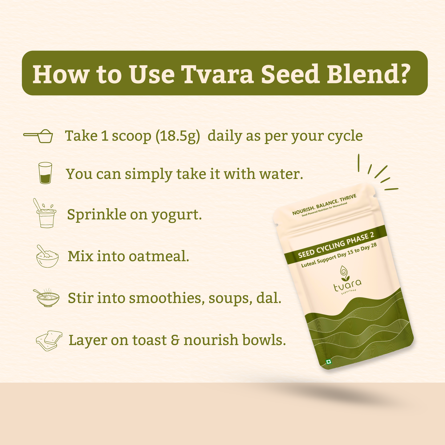 Tvara Superfood – Phase 2 (Luteal Phase)