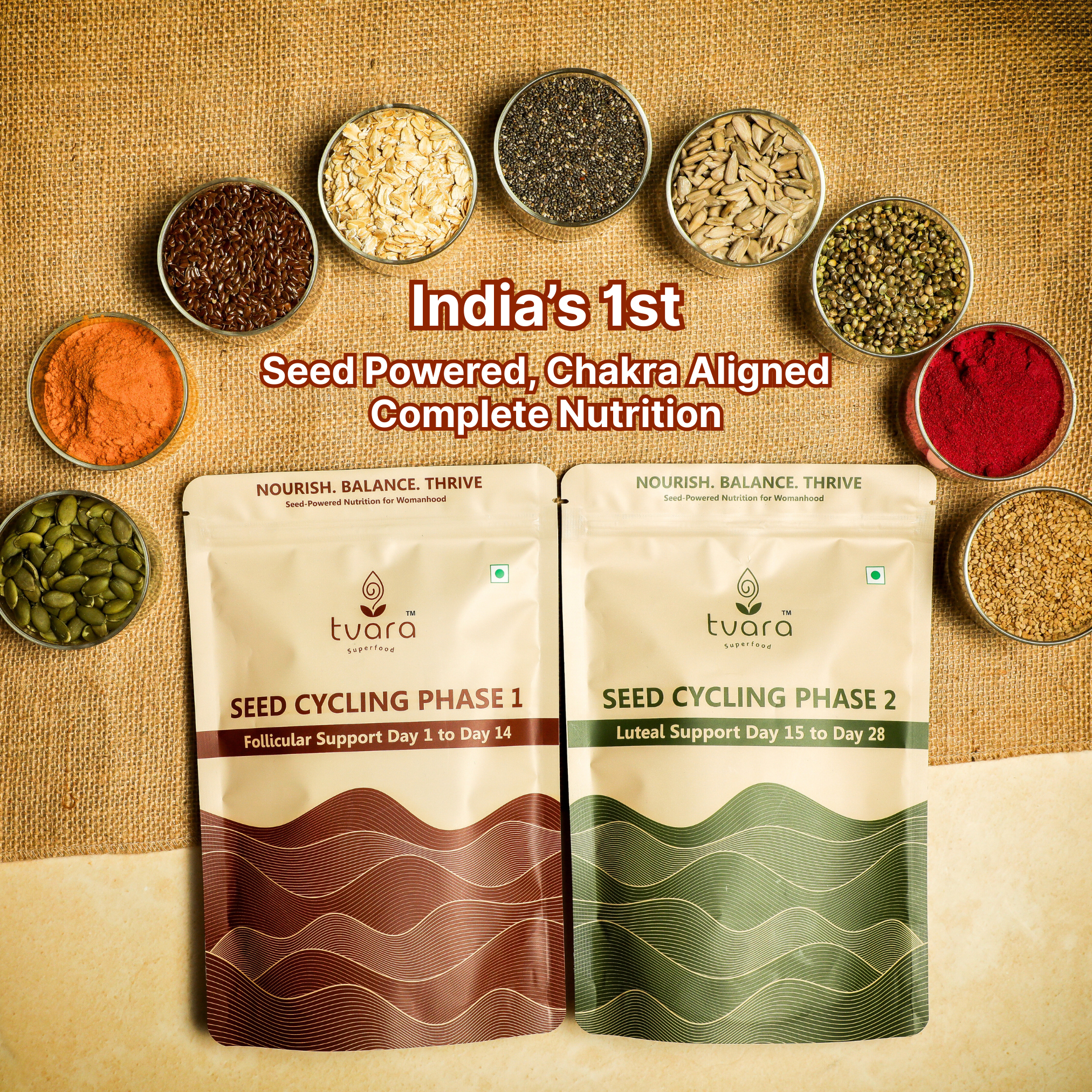 Tvara Seed Cycling Ritual Blend (Phase 1 + Phase 2)