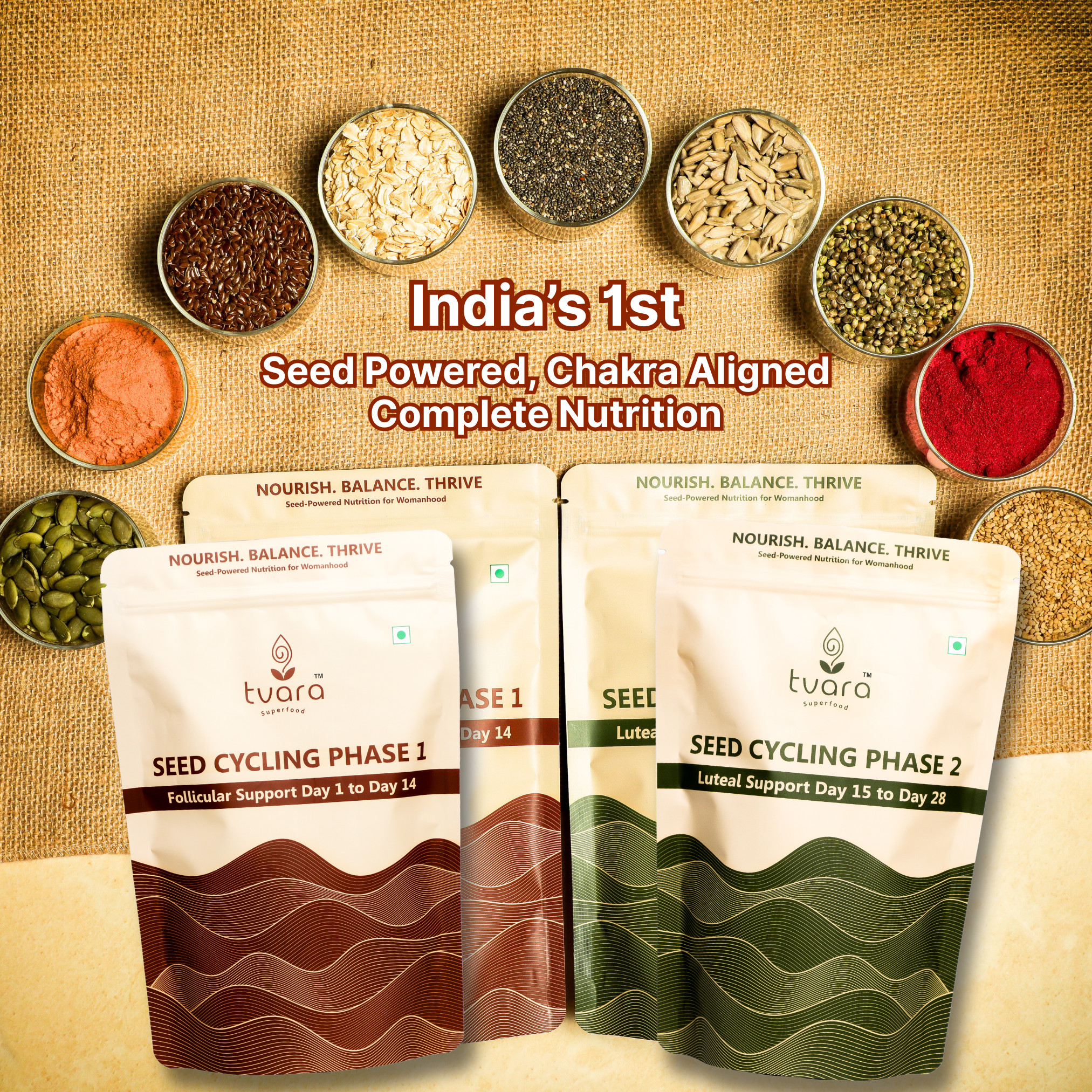 Tvara Seed Cycling Ritual Combo – 2 Month Pack (Best Value)