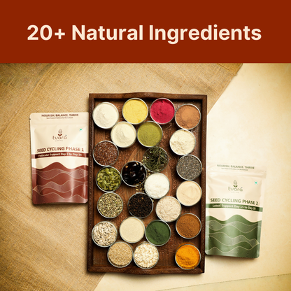 Tvara Anywhere Pack (28 Sachets) Seed Cycling Ritual Blend (Phase 1 + Phase 2)